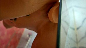 Belinda Selin Slams Big Dildo Deep in Shower for Intense Pussy Orgasm Close-Up