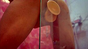 Belinda Selin Slams Big Dildo Deep in Shower for Intense Pussy Orgasm Close-Up