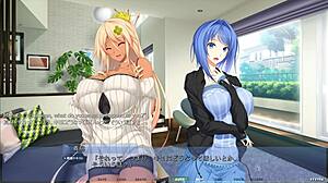 i get sandwiched between stepsis and her big tits in harem anime