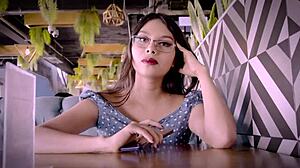 Teen Sucks Big Cock, Smears Cum On Face