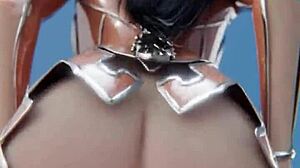 Eve drilled in POV creampie loop