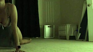 Lingerie, lipstick, and dildo play on webcam