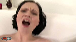 Gorgeous Young Russian Brunette Takes Monster Cock In Her Ass