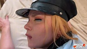sexy girl surprised me by sitting on my face in police suit 😏