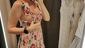 Close up and personal: wet pussy fingering in changing room