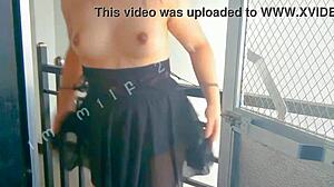 Outdoor pov with milf pornstar getting shaved pussy orgasm