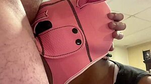 Watch this black masked whore deepthroat and drool!