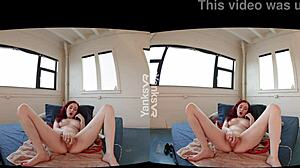 red haired amateur hottie penny lay masturbates shaved pussy with toys