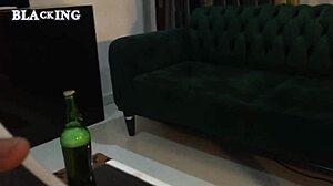 Behind the scenes of amateur porn shoot with big black cock