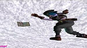 PS2 game with Asian anime characters.