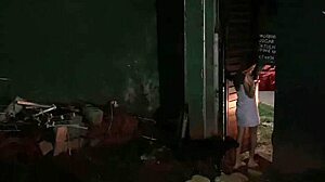 young girl in towel gets pizza delivery and facial cumshot