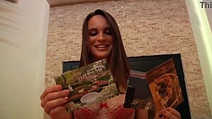 Teal Conrad Slowly Fucks Herself with Green Dildo in Sexy Lingerie