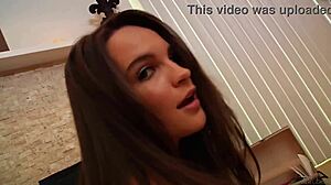 Teal Conrad Slowly Fucks Herself with Green Dildo in Sexy Lingerie