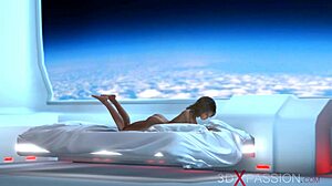 Wow! 3D Dickgirl Android Ravishes Woman in Space!