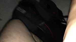 Amateur whore licks cock eagerly!