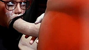 Hot Brunette Babe Deepthroats in 3D Hentai Facefuck Action