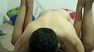 Young amateur couple enjoys hardcore sex with an old mom