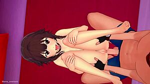 Megumin's steamy hotel rendezvous in Adult To Love Hentai.3D