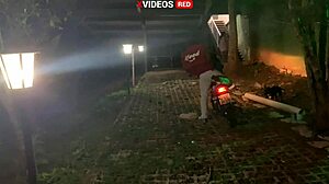 young girl in towel gets pizza delivery and facial cumshot