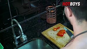 fucking my guy in the kitchen