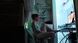 Cumming in my panties while neighbors watch my petite pussy orgasm