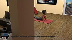 Watch Gina touch her pussy through yoga pants?