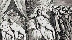 Vintage erotic drawings unfold a sensual retro story.