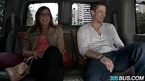 Nerdy Big-Ass Girl Fucks Hard on Public Bus Ride