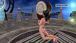 An animated cartoon 3D porn video of an Indian teen girl in sexy positions.