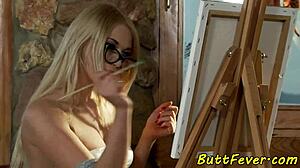 Damn, this spex babe takes it hard anally doggystyle like a pro!