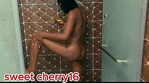 African girl warms pussy with creampie!