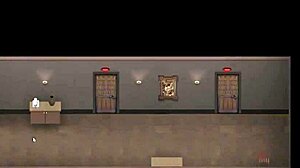 Petite slut sucking cock and licking nipples in lust epidemic game.