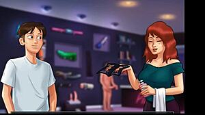 Tight pussy gets spanked and deepthroated in massage parlor