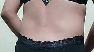 I am trying on my underwear and feeling comfortable in it