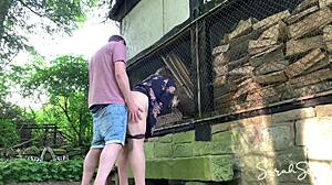 Fucking in Abandoned Barnyard for Wild Outdoor Thrill