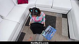 Stepsister Snowed In with Stepbrother’s Huge Cock - Intense POV