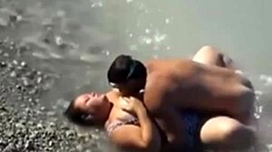 Beach Voyeur Catches Lucky Guy with BBW Mermaid in Sea