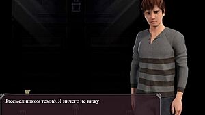 Petite slut sucking cock and licking nipples in lust epidemic game.