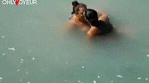 Beach Voyeur Catches Lucky Guy with BBW Mermaid in Sea