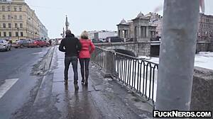 hot blonde in glasses having hardcore sex 😍