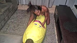 Tattooed Indian Slut Rides Big Banana in Kinky Homemade Close-Ups!