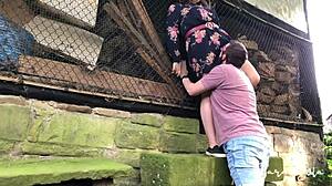 Fucking in Abandoned Barnyard for Wild Outdoor Thrill