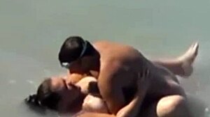 Beach Voyeur Catches Lucky Guy with BBW Mermaid in Sea