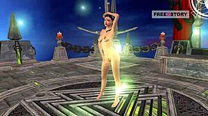 An animated cartoon 3D porn video of an Indian teen girl in sexy positions.