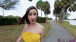 hey, watch this buxom babe get a huge facial?