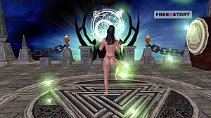 An animated cartoon 3D porn video of an Indian teen girl in sexy positions.