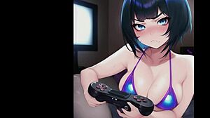Beautiful anime women exchange wet and passionate kisses in this hentai ASMR experience