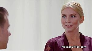 Two Masseuses Pleasing Clients' Cocks At The Same Time!