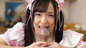 Ever seen a Jav maid give such a steamy blowjob in action?