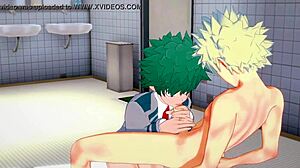My Hero Academia Yaoi: Midoriya and Bakugou in Hard Creampie Action.